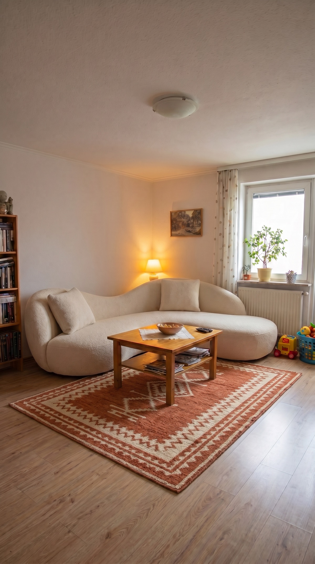 Step 1: a rug placed into the room